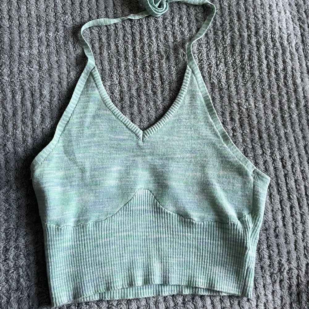 Beachy Pacsun soft halter top - light teal